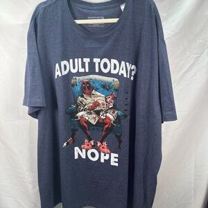 Marvel Dark Blue Deadpool Graphic Tee